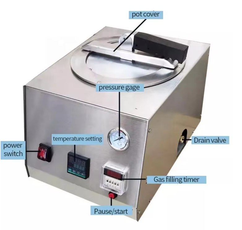 Lizhong Automatic Dental Lab Backflush High Pressure Polymerizer Pot Debubbling